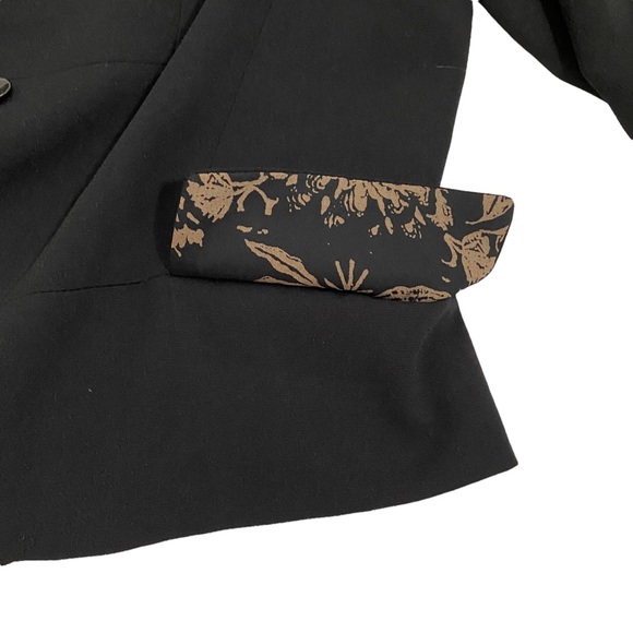 Harve Benard Black With Brown Stripe Skirt Suit, Size Large/12* (See below) - Picture 5 of 14